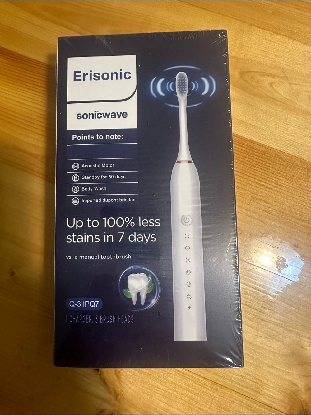 Sonicwave White Electric Toothbrush - Sonic Cleaning - Picture 3 of 3
